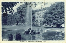 ITALIE, TORINO, Il Giardino Di Piazza Carlo Felice, 2 Scans - Parcs & Jardins