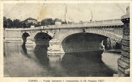 ITALIE, TORINO, Ponte Umberto I, 1907, 2 Scans - Brücken