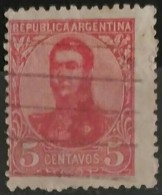 ARGENTINA 1908 -1909. General San Martin - Watermark 3,4 Or Unwatermarked. USADO - USED. - Usati