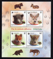 Romania 2012 / Wild Cubs / Block - Unused Stamps