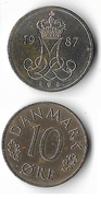 Danemark - Danmark - 10 Ore - 1987 - Denmark