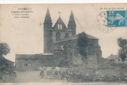 CPA 43 CAYRES L'Eglise Paroissiale , Animée 1924 - Le Puy En Velay
