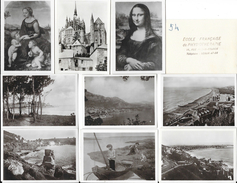 Lot De 45 Mini Photos De Voyages (7 X 9 Cm) - France - Tampon Ecole Française De Physiothérapie - Other & Unclassified