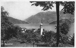 BECKENRIED → Fotokarte Mit Der Partie Um Die Kirche Von Oberhalb Gesehen Anno 1937 - Beckenried