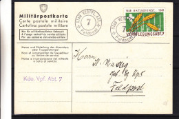 Suisse - Poste Militaire - Carte Postale De 1940 - Poste De Campagne - Oblit Stab Verpfl Abt - Infirmerie - - Documenten