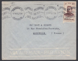 Madagascar 1954, Airmail Cover Tananarive To Marseille W./postmark Tananarive - Aéreo