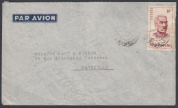 Madagascar 1952, Airmail Cover Fort Dauphin To Marseille W./postmark Fort Dauphin - Poste Aérienne