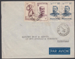 Madagascar 1951, Airmail Cover Majunga To Marseille W./postmark Majunga - Airmail