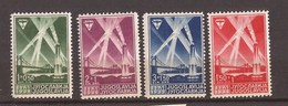 1938  354-57 A FLUGAUSSTELLUNG JUGOSLAVIJA JUGOSLAWIEN PERF- 11 1-2 -- 12 1-2 AEREO PONTE  MNH - Ungebraucht