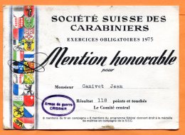 CAL1463,Société Suisse Des Carabiniers,Armée De Guerre De Crissier Près Lausanne,Exercices Obligatoires,Tir En Campagne - Crissier