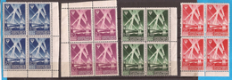 1938  354-57 A FLUGAUSSTELLUNG JUGOSLAVIJA JUGOSLAWIEN PERF- 11 1-2 -- 12 1-2 AEREO PONTE  MNH - Unused Stamps
