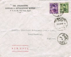 19604. Carta Aerea PORT SAID (Egypt) Egipto 1954. CENSOR Marquing. ZENSUR - Covers & Documents