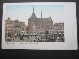 ROSTOCK   ,  Schöne Karte Um 1904 , Mit Goldfenstern - Rostock