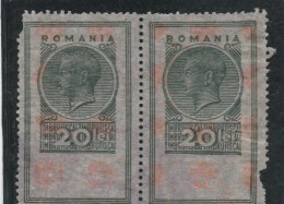 # 195 REVENUE STAMPS, 20 LEI, STAMPS IN PAIR, ROMANIA. - Fiscale Zegels