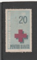 #195 REVENUE STAMP, 20 LEI, FOR THE INJURED, RED CROSS, ROMANIA. - Fiscale Zegels