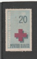 #195 REVENUE STAMP, 20 LEI, FOR THE INJURED, RED CROSS, ROMANIA. - Steuermarken