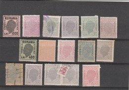 #196  OLD REVENUE STAMP, KING MIHAI, 17 STAMPS,  ROMANIA. - Fiscale Zegels