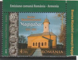 #196  HAGIGADAR MONASTERY, ROMANIA- ARMENIA, 2012, MNH**, ONE STAMP, ROMANIA. - Ongebruikt