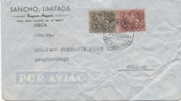 3080 Carta Aérea  Lisboa, Portugal , C.T.T. , Restauradores 1954 - Storia Postale