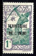 ININI 1* 1c Violet Et Vert-bleu Indigène Tirant à L´arc - Unused Stamps