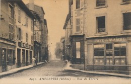 CPA 69 AMPLEPUIS Rue De Tartare Café Du Marché - Amplepuis