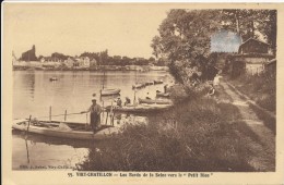 CPA 91 VIRY CHATILLON Les Bords De La Seine Vers Le "Petit Bleu" - Viry-Châtillon