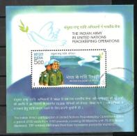 INDIA, 2004, Indian Army In Peace Keeping Operations, Miniature Sheet,  USED - Gebraucht