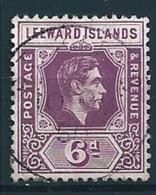 Leeward-Ins. 1938  Fm George VI  6 P Purpur  Mi-Nr. 100  Gestempelt / Used - Leeward  Islands