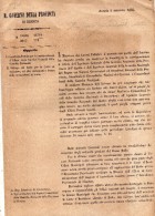 1860 BRESCIA -  FRANCHIGIA POSTALE PER LA CORRISPONDENZA D'UFFICIO DEGLI ISPETTORI DELLA GUARDIA NAZIONALE - Décrets & Lois