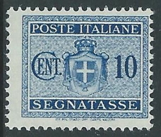 1945 LUOGOTENENZA SEGNATASSE SENZA FILIGRANA 10 CENT MNH ** - CZ15-6 - Taxe