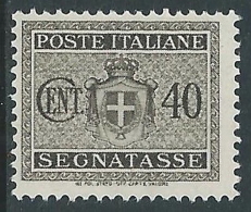 1945 LUOGOTENENZA SEGNATASSE SENZA FILIGRANA 40 CENT MNH ** - CZ15-9 - Postage Due