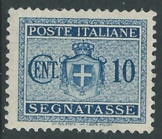 1945 LUOGOTENENZA SEGNATASSE FILIGRANA RUOTA 10 CENT MNH ** - CZ18-3 - Postage Due