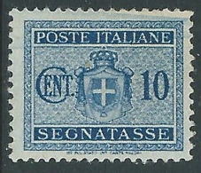 1945 LUOGOTENENZA SEGNATASSE FILIGRANA RUOTA 10 CENT MNH ** - CZ18-4 - Postage Due