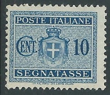 1945 LUOGOTENENZA SEGNATASSE FILIGRANA RUOTA 10 CENT MNH ** - CZ18-5 - Postage Due