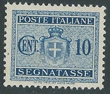 1945 LUOGOTENENZA SEGNATASSE FILIGRANA RUOTA 10 CENT MNH ** - CZ18-7 - Postage Due