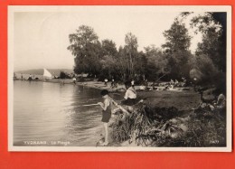 FIB-22  Yvonand Près D'Yverdon. La Plage. ANIME. Cachet 1934 - Yvonand