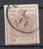 Lombardo Veneto 30 Cent. (carta A Macchina) - Lombardo-Venetien