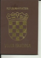 CROATIA    --  VOJNA ISKAZNICA,  MILITARPASS, SOLDBUCH, MILITARY PASS - Documents
