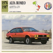Auto Da Collezione  "Alfa Romeo  1976   Alfetta  GTV"  (Italia) - Moteurs
