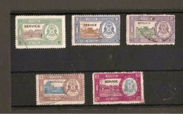 INDIA - BHOPAL 1935 -1949 OFFICIALS SET TO 8a SG O336/O340  FINE USED Cat £5.35 - Bhopal