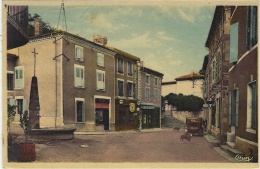 CHANAS - Place Et Rue Du Centre - Ed. Combier - Colorisée - Chanas