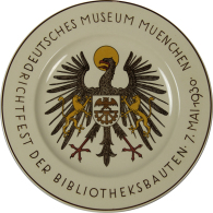 Erinnerungsteller Auf Das Richtfest Der Bibliotheksbauten Des Deutschen Museums In München Am 07.05.1930,... - Autres & Non Classés