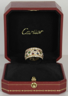 CARTIER: Ring Nigéria, Referenz : 40085100 Mit Yellow Gold Diamonds 4,76 OJ/YG, Sapphieres 0.65, Rubies 0,46... - Other & Unclassified