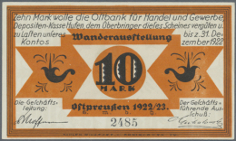 Ostpreußen, Königsberg, Wanderausstellung Ostpreußen GmbH, 10 Mark, O. D. - 31.12.1922, Erh. I (D) - [11] Lokale Uitgaven