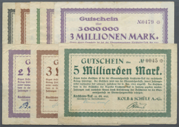 Kirchheim / Teck, Kolb & Schüle AG, 500 Tsd., 1, 2, 3 (2 Papiersorten) Mio. Mark, 28.8.1923; 2, 3, 5 Mrd.... - [11] Lokale Uitgaven