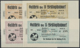 Gelsenkirchen, Bochum, Bernburg, Duisburg, W. Weßling AG, 5, 10, 12, 15 Weßlingschuhmark, O. D., Erh.... - [11] Local Banknote Issues