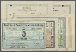 Sonderburg (Nordschleswig), Kreis, 20, 50 Mark, O. D., Mit KN Und Handunterschrift; 5, 20, 50 Mark, 8.11.1918, Mit... - [11] Emissions Locales