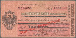 Leipzig, Darmstädter Und Nationalbank, 1000 Mark, 27.9.1922, Postkartenscheck Auf Deutsche Bank Filiale... - [11] Emissions Locales