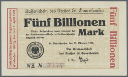 St. Goarshausen, Kreis, 5 Billionen Mark, 22.10.1923, Reihe WH, KN 6,5 Mm, Erh. I- (D) - [11] Emissions Locales