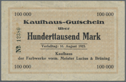 Höchst Am Main (ohne Ortsangabe), Kaufhaus Der Farbwerke Vorm. Meister Lucius & Brüning, 100 Tsd.... - [11] Lokale Uitgaven